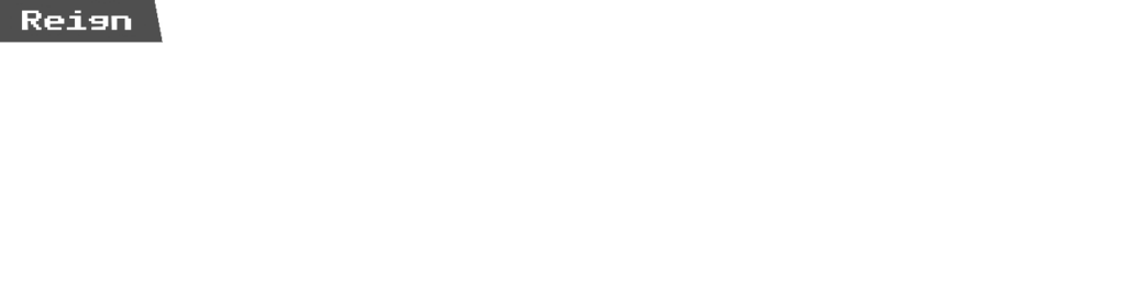 A retro style JRPG text box.

The box is labeled with the name "Reign" and the text reads "That's uncalled for ... Wanker"