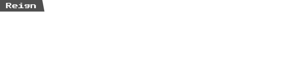 A retro style JRPG text box.

The box is labeled with the name "Reign" and the text reads "That was weird ... She... was weird"
